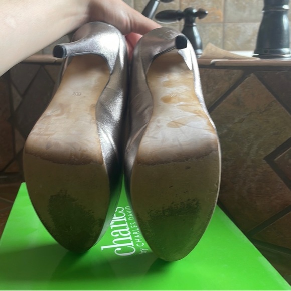 Charles by Charles David Pewter Platform Pumps - Picture 5 of 9